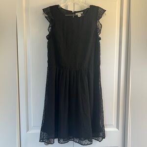 Black H&M Short Sleeve Bouclé Dress Size 6